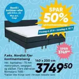 Bilka SPAR 50% på kontinentalsenge tilbud