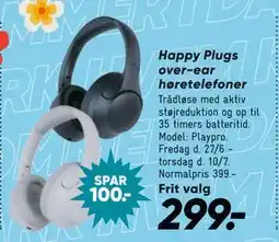 Bilka Happy Plugs over-ear høretelefoner tilbud