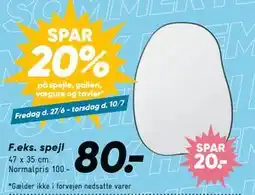 Bilka SPAR 20% på spejle, galleri, vægure og tavler tilbud