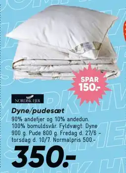 Bilka Dyne/pudesæt tilbud