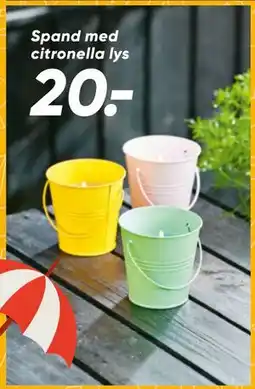 Bilka Spand med citronella lys tilbud