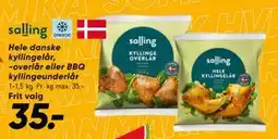 Bilka Hele danske kyllingelår, -overlår eller BBQ kyllingeunderlår tilbud