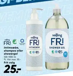 Bilka Intimsæbe, shampoo eller showergel tilbud