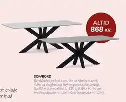 Daells Bolighus SOFABORD tilbud