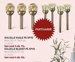 Daells Bolighus SOLCELLE KUGLE PÅ SPYD tilbud