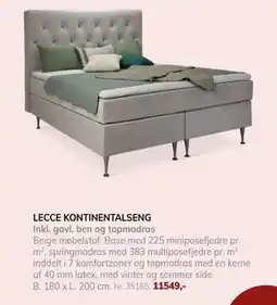 Daells Bolighus LECCE KONTINENTALSENG tilbud