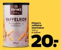 Netto Finton's vaffelrør med kakao tilbud