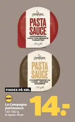 Netto La Campagna pastasauce tilbud