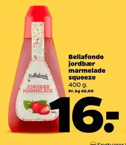 Netto Bellafonde jordbær marmelade squeeze tilbud