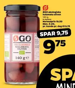 Netto ØGO økologiske kalamata oliven tilbud