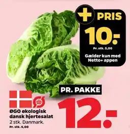 Netto ØGO økologisk dansk hjertesalat tilbud