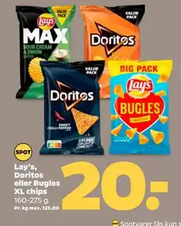 Netto Lay’s, Doritos eller Bugles XL chips tilbud