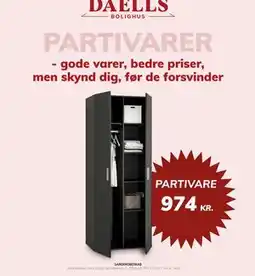 Daells Bolighus GARDEROBESKAB tilbud