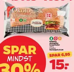 Netto Kohberg økologiske burgerboller tilbud
