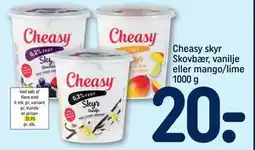 REMA 1000 Cheasy skyr Skovbær, vanilje eller mango/lime 1000 g tilbud