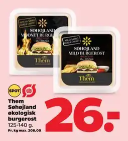 Netto Them Søhøjland økologisk burgerost tilbud