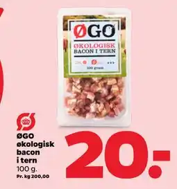 Netto ØGO økologisk bacon i tern tilbud