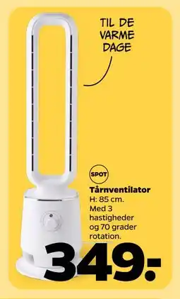 Netto Tårnventilator tilbud