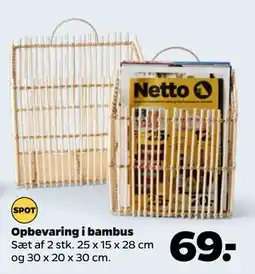 Netto Opbevaring i bambus tilbud