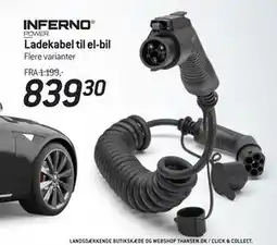 Thansen Ladekabel til el-bil tilbud