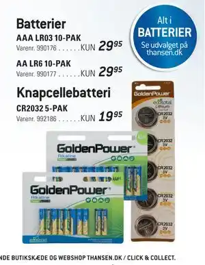Thansen Knapcellebatteri tilbud