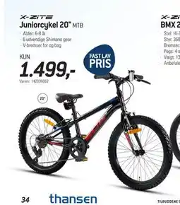 Thansen Juniorcykel 20 tilbud