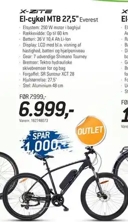 Thansen El-cykel MTB 27,5 Everest tilbud