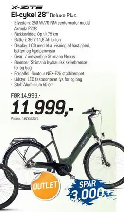 Thansen X-ZITE El-cykel 28 Deluxe Plus tilbud