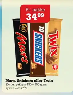 Poetzsch Padborg Mars, Snickers eller Twix tilbud