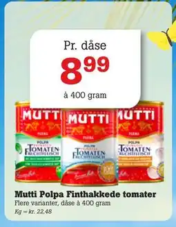 Poetzsch Padborg Mutti Polpa Finthakkede tomater tilbud