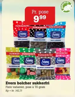 Poetzsch Padborg Evers bolcher sukkerfri tilbud