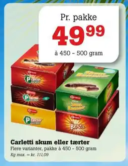 Poetzsch Padborg Carletti skum eller tærter tilbud