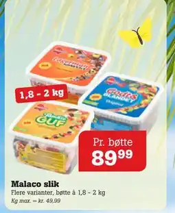 Poetzsch Padborg Malaco slik tilbud