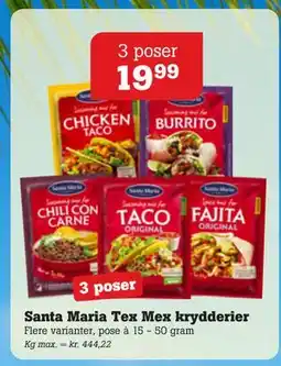 Poetzsch Padborg Santa Maria Tex Mex krydderier tilbud