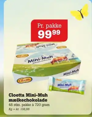 Poetzsch Padborg Cloetta Mini-Muh mælkechokolade tilbud