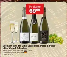 Poetzsch Padborg Crémant vine fra Villa Gräfenfels, Peter & Peter eller Michel Schneider tilbud