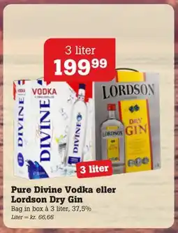 Poetzsch Padborg Pure Divine Vodka eller Lordson Dry Gin tilbud