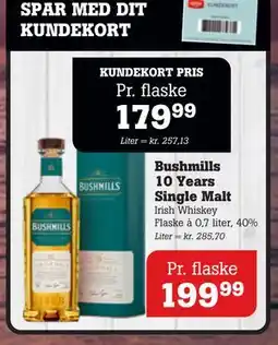 Poetzsch Padborg Bushmills 10 Years Single Malt tilbud