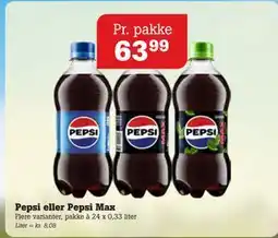 Poetzsch Padborg Pepsi eller Pepsi Max tilbud