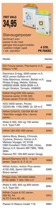 Harald Nyborg Støvsugerposer tilbud