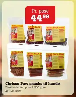 Poetzsch Padborg Chrisco Paw snacks til hunde tilbud