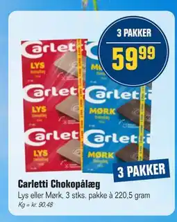Otto Duborg Carletti Chokopålæg tilbud