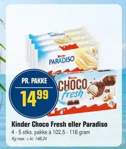 Otto Duborg Kinder Choco Fresh eller Paradiso tilbud