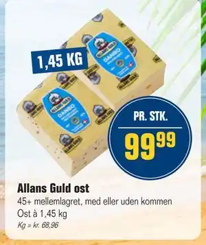 Otto Duborg Allans Guld ost tilbud