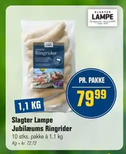 Otto Duborg Slagter Lampe Jubilæums Ringrider tilbud