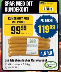 Otto Duborg Din Mesterslagter Currywurst tilbud