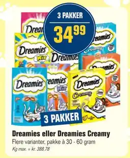 Otto Duborg Dreamies eller Dreamies Creamy tilbud