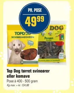 Otto Duborg Top Dog tørret svineører eller komave tilbud