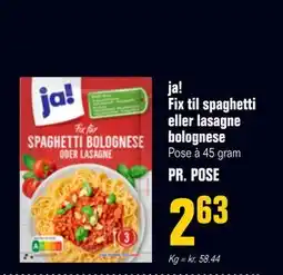 Otto Duborg ja! Fix til spaghetti eller lasagne bolognese tilbud