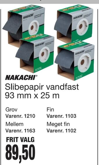 Harald Nyborg Slibepapir vandfast 93 mm x 25 m tilbud